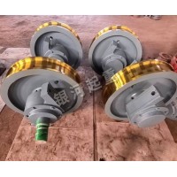 河南銀河雙梁起重車輪組生產現場-河南銀河雙梁起重卷筒組聯軸器